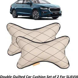 autofit Beige, Black Leather Car Pillow Cushion for Skoda-picture-30
