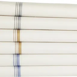 AKsells Lining Design 100% Cotton Premium Collection Handkerchiefs Hanky for Men ["White"] Handkerchief-picture-22