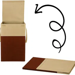 hoomora Cotton 75L Foldable Laundry Basket for Clothes & Kids Toys Hamper with Lid – Large Storage Basket image 4