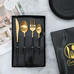 the procure store High Quality Metal Cutlery Set,Black Disposable Stainless Steel Cutlery Set-picture-31