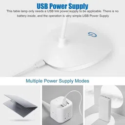 aipom Desk Lamp for Study Table, Rechargeable USB Warm Light Led Study Lamp image 5