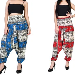 fusfus Printed Rayon Women Harem Pants-picture-25