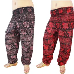 icare Animal Print Cotton Women Harem Pants image 4