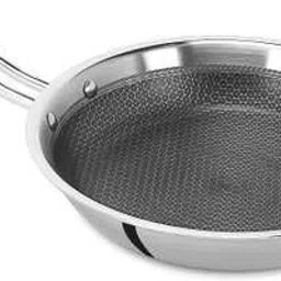 onions Arihant Product Triply Stainless Steel Honeycomb Fry Pan, Non-Stick Cookware Fry Pan 20 cm diameter 1 L capacity-picture-27