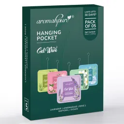 aromahpure Assorted Pack of 5 Gel Wave Hanging Freshener(10g each) image 1