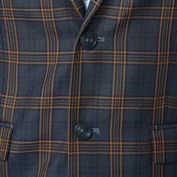 peter england Men Checkered Single Breasted Casual Blazer image 4