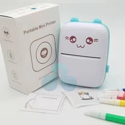 TECHEL Mini Printer with Paper for Photo Printer nbh12 Single - Text Used For: Title, Compare image 2
