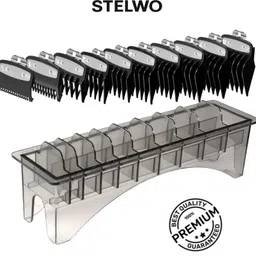 stelwo Premium hair clipper / trimmer metal clip attachment guide comb - 10 pcs (set)-picture-11