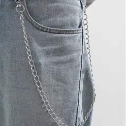 its 4 you Single Layer Curb Chain,Pant Chain,Jean Chain (For Womens And Mens) Sterling Silver Plated Stainless Steel Chain-picture-18
