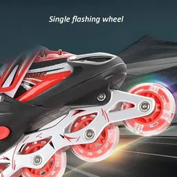 viha fashion Running Shoe Inline Skates Skatings Shoes For kids Skatings In-line Skates - SizeAdjustable All Pure PU Wheels It Has Aluminum-Alloy Which is Strong Wheels UK image 3