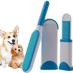 vk sales Pet Hair Remover Brush Sided Lint Brush with Self Cleaning Base Lint Brush Lint Roller-picture-10