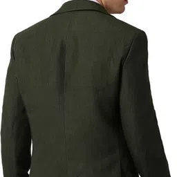 peter england Men Self Design Single Breasted Formal Blazer image 3