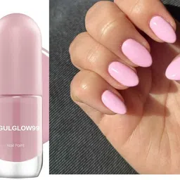gulglow99 Nude Glossy Finish Nail Paint With Chip Resistant BABY PINK-picture-10