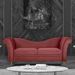 woodsworth from pepperfry Regal 2 Seater Velvet Sofa in Wine Red Colour-picture-16