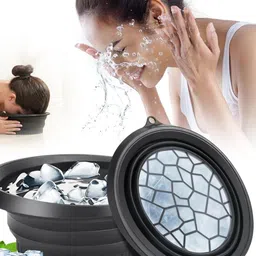 masox store Silicone Massage Bowl Foldable Silicone Ice Facial Bowl with Ice Tray for Spa, Home & Travel Therapy-picture-10