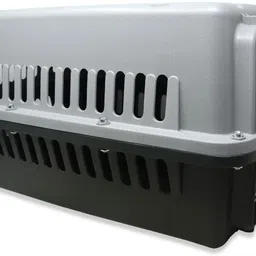 plushmate Heavy Duty Plastic Handle Portable Pet Travel Carrier Cage & Kennel House Grey, Blackish Green Basket Pet Carrier-picture-17