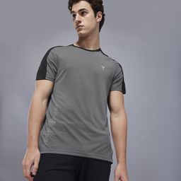 technosport Men Solid Crew Neck Polyester Grey T-Shirt-picture-18