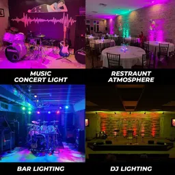 mobizac (Set of 2) 60 LED DJ Par Light with DMX Control Music Sensor Working Multicolour Disco Ball Set image 5