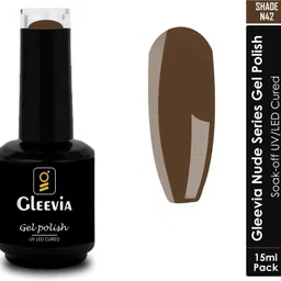 gleevia UV LED Soak-Off Nude Shade Gel Polish for Professionals 15ml Brush Cap N42 Shade N42-picture-12