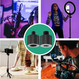 MILLETS 1/4 to 3/8 Tripod Screw Adapter 4 Pcs 1/4 Male to 3/8 Female Flash Shoe Adapter image 3