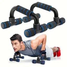 fitz Pushup Bars with Comfortable Grip – Perfect for Chest & Arm Workout Ab Exerciser image 1