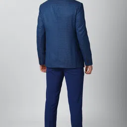 peter england Men Single Breasted Textured Suit image 2