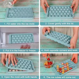 purple dust Ice Cube tray Honeycomb Shape Ice Mould Tray Flexible 33 - Ice Trays Multicolor Plastic Ice Cube Tray image 3