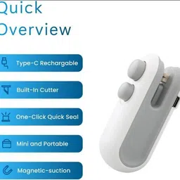 riseon Portable Mini Heat Sealer Machine | 2 in 1 Bag Sealer and Cutter Hand Held Heat Sealer image 5