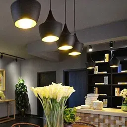 classical Luxury Black-01 Chain Aluminium Light Hanging Chain Rod image 5