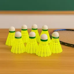 vastate Premium Plastic Badminton Shuttlecock Set – Durable & High-Performance Plastic Shuttle - Yellow image 2