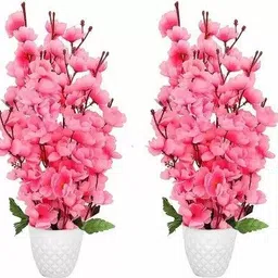 devnidhi agri products Pink Orchids Artificial Flower with Pot-picture-19