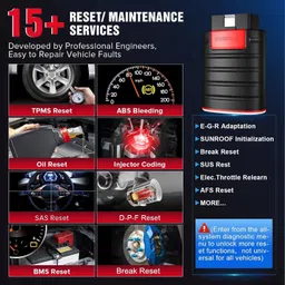 xpr3ss KINGBOLEN Bluetooth OBD2 Diagnostic Scanner 15+ Reset Functions Free For 1 Year OBD Reader image 3