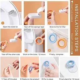 khedu fab 001 Toilet Seat Holder With Double Tape Adhesive Fit Toilet Seat Lid Lock image 4