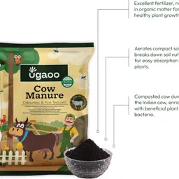 ugaoo Cow Dung Manure Fertilizers for Plants & Home Gardening Manure image 2