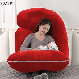 ozly ultra soft j shaped pillow Microfibre, Polyester Fibre Solid Pregnancy Pillow Pack of 1 image 4