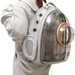 yywop 4u Transparent Breathable Heat Proof, Pet Carrier for Travel Hiking Walking Camping GREY Bike Pet Carrier image 2