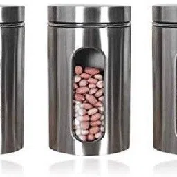 isipho Glass, Steel Tea Coffee & Sugar Container - 800-picture-25