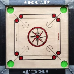 rcj CARROM BOARD 20X20,24 PCS.CRYSTAL COIN,POWDER,STRICKER 50 cm Carrom Board image 2