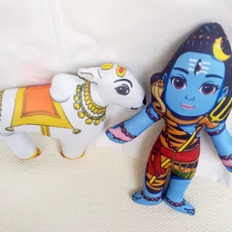 uas achyuta expert trading co UAS SHIV NANDI STUFF TOY - 7.5 inch image 4