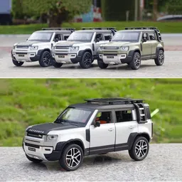 zunbella Land Rover Defender 1:32 Metal Car With Openable Door,Light & Sound Car For Kid image 5