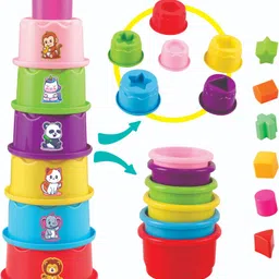 angel kids Stacking Cup & Shape Sorter Activity Toy for Babies Infant & Preschool Develops image 2