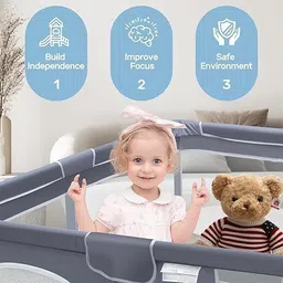 kartaharta Baby Playpen with Ball – Portable Play Yard with Breathable Mesh Panels image 5