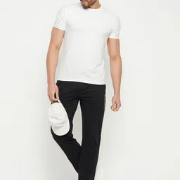 duke Men Solid Black Track Pants image 4