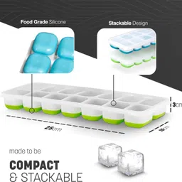 designdost Multicolor Plastic, Silicone Ice Cube Tray image 3