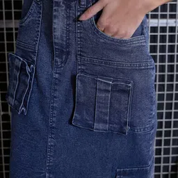 sassafras Women Solid A-line Blue Skirt image 4