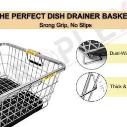 juroplex Dish Drainer Kitchen Rack 001 Steel image 2