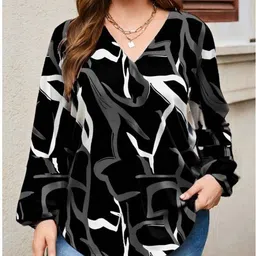 linen-luxe Party Regular Sleeves Floral Print Women White, Blue Top-picture-18
