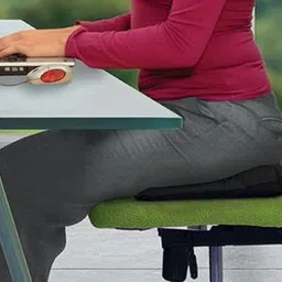 angel mommy Cotton Chair Pad Pack of 1 Solid Cotton Single Chair Cushion image 3