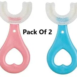 eximcrew U-shaped 2-6 Years Mouth-Cleaning Silicone Brushing Kids Ultra Soft Toothbrush-picture-21