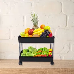 flowinzza Plastic Storage Trolley Rolling Cart Movable Storage Organizer With Wheels Plastic Kitchen Trolley-picture-26